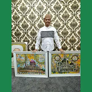 Lukisan Komisi Seni dan Budaya MUI Gresik untuk Semeru Laku Terjual