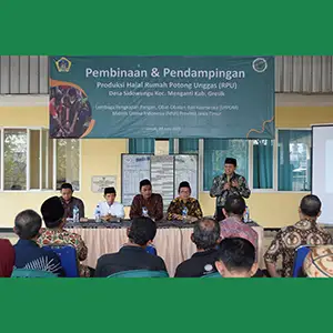LPPOM MUI Jawa Timur Adakan Pendampingan Produksi Halal Rumah Potong Unggas di Sidowungu